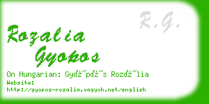 rozalia gyopos business card
